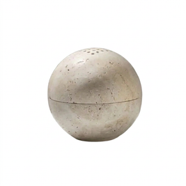 Travertine Incense Burner with 9 Holes on a white background