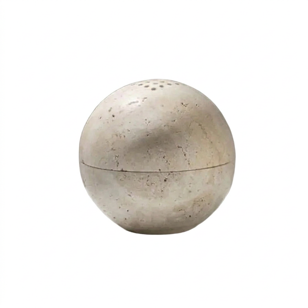 Travertine Incense Burner with 9 Holes on a white background