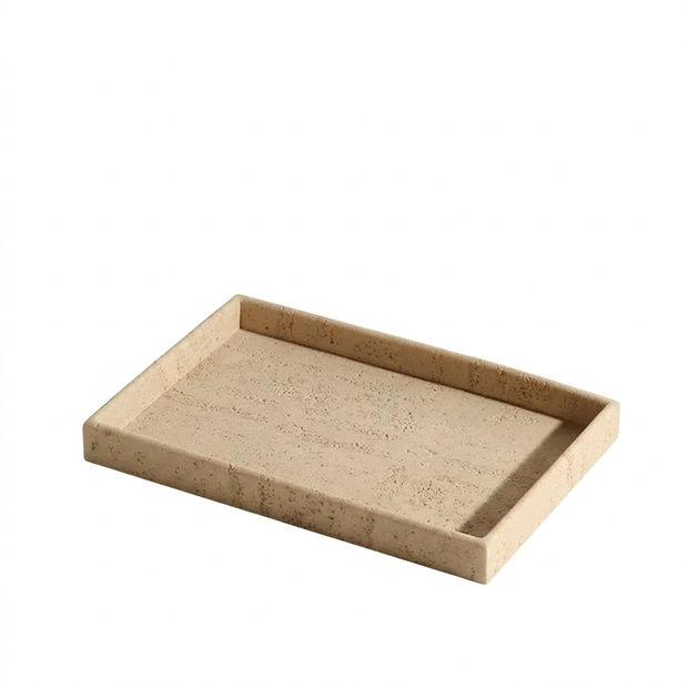 Sandstone Bathroom Vanity Tray on a white background