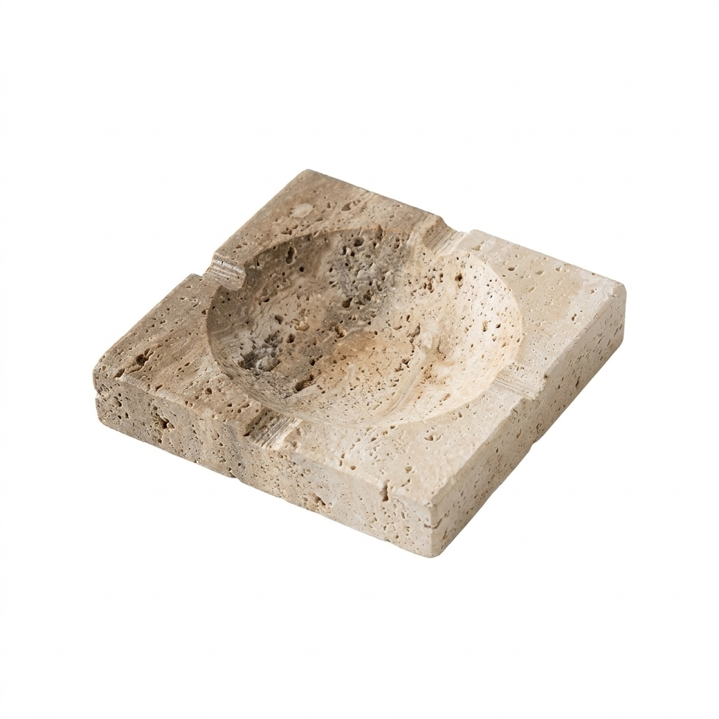 Travertine Look Marble Catchall on a white background