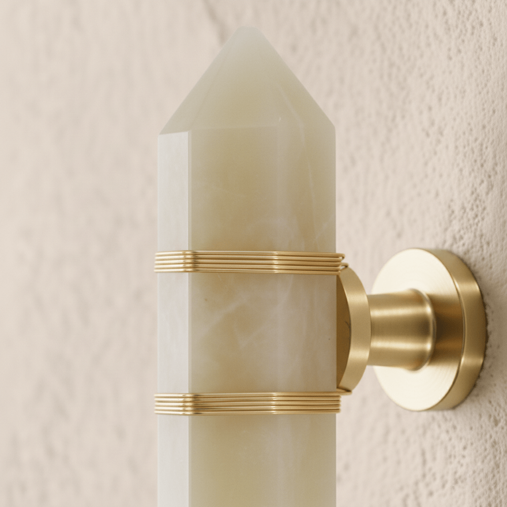 Faceted Crystal Cabinet Knobs, Glam Wardrobe & Dresser Drawer Hardware, Brass Accents, Set of 2 in 5 Colors, 2.3 x 1.1in