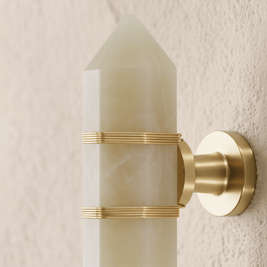 Faceted Crystal Cabinet Knobs, Glam Wardrobe & Dresser Drawer Hardware, Brass Accents, Set of 2 in 5 Colors, 2.3 x 1.1in