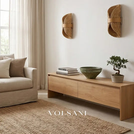 AKARI: Japanse Rotan Wandlamp met Henneptouw - Volsani