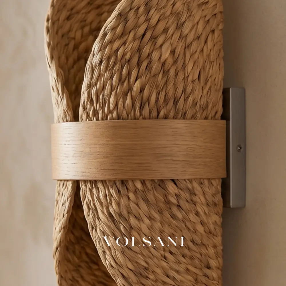 AKARI: Japanse Rotan Wandlamp met Henneptouw - Volsani