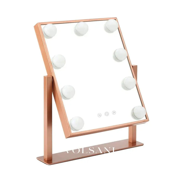 Hollywood Vanity Mirror with 9 LED Bulbs Dressing Room & Bedroom Makeup Mirror 3 Light Modes 360 Rotation 2 Colors