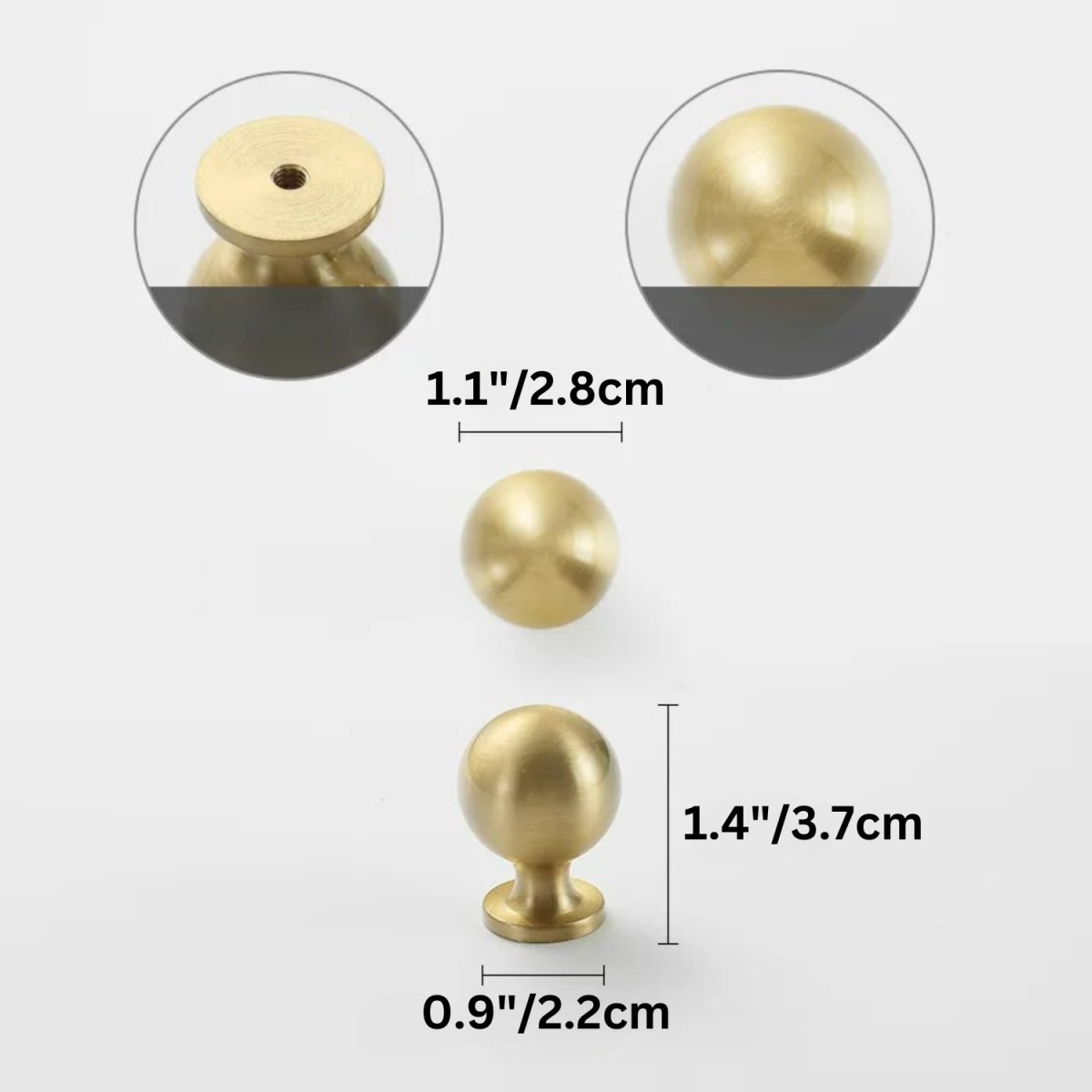 Cabinet Knobs & Drawer Pull Bars, Timeless Kitchen & Dresser Hardware, Comfortable Rounded Grip, Set of 2 in 3 Finishes, 0.7-7.6in