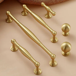 Cabinet Knobs & Drawer Pull Bars, Timeless Kitchen & Dresser Hardware, Comfortable Rounded Grip, Set of 2 in 3 Finishes, 0.7-7.6in
