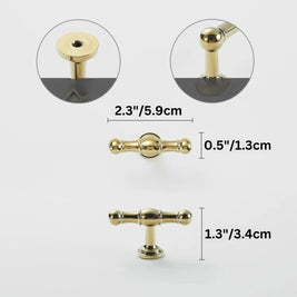 Cabinet Knobs & Drawer Pull Bars, Timeless Kitchen & Dresser Hardware, Comfortable Rounded Grip, Set of 2 in 3 Finishes, 0.7-7.6in