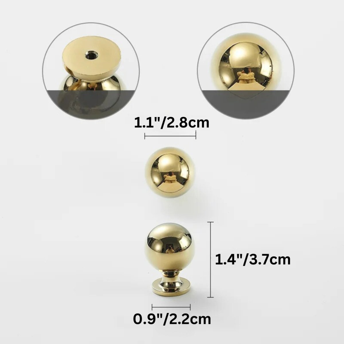 Cabinet Knobs & Drawer Pull Bars, Timeless Kitchen & Dresser Hardware, Comfortable Rounded Grip, Set of 2 in 3 Finishes, 0.7-7.6in