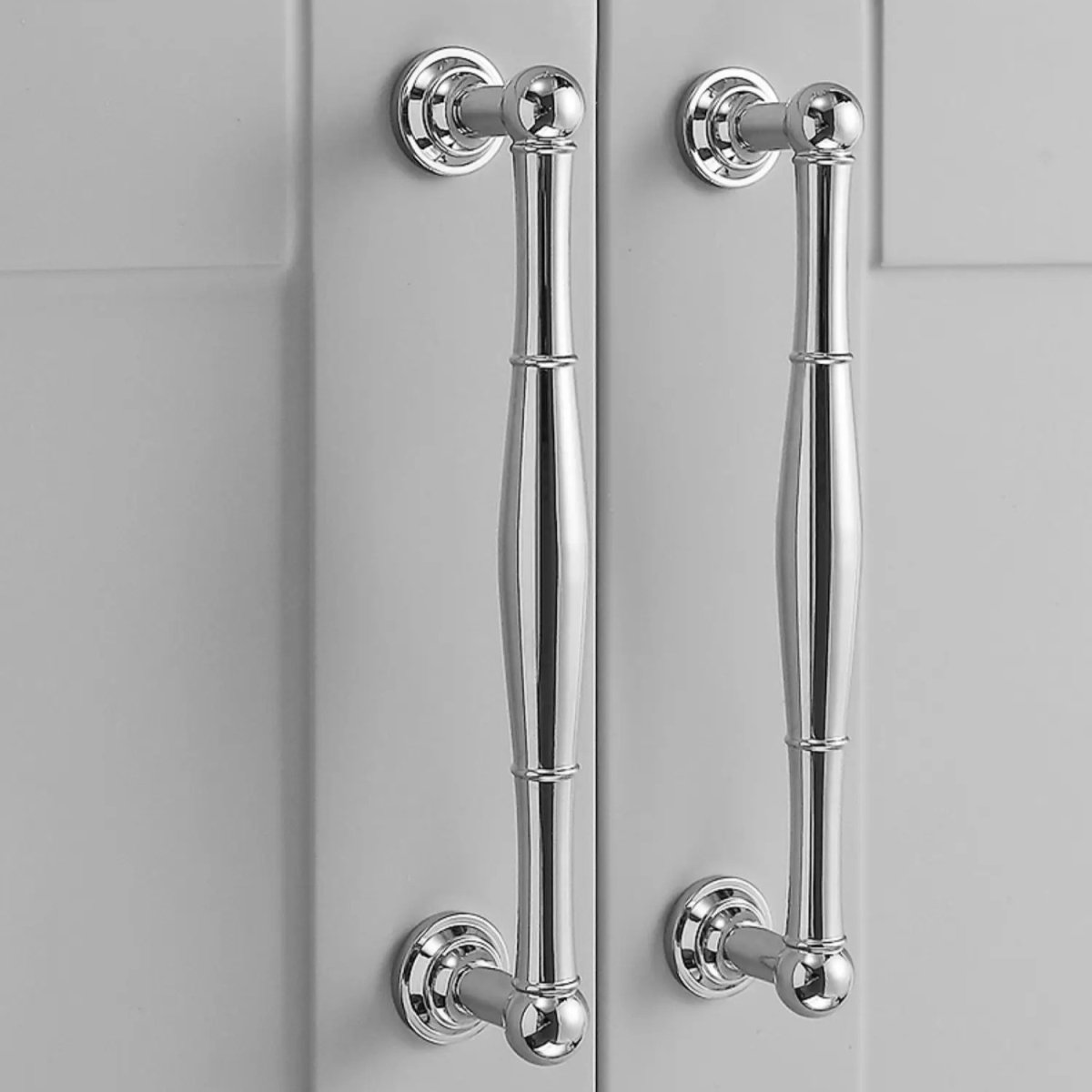 Cabinet Knobs & Drawer Pull Bars, Timeless Kitchen & Dresser Hardware, Comfortable Rounded Grip, Set of 2 in 3 Finishes, 0.7-7.6in