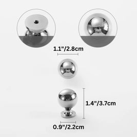 Cabinet Knobs & Drawer Pull Bars, Timeless Kitchen & Dresser Hardware, Comfortable Rounded Grip, Set of 2 in 3 Finishes, 0.7-7.6in