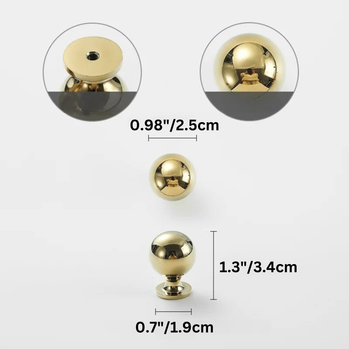 Cabinet Knobs & Drawer Pull Bars, Timeless Kitchen & Dresser Hardware, Comfortable Rounded Grip, Set of 2 in 3 Finishes, 0.7-7.6in