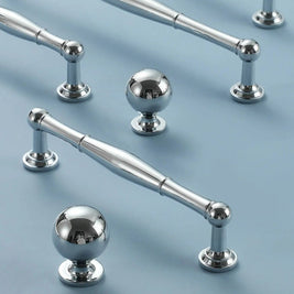 Cabinet Knobs & Drawer Pull Bars, Timeless Kitchen & Dresser Hardware, Comfortable Rounded Grip, Set of 2 in 3 Finishes, 0.7-7.6in