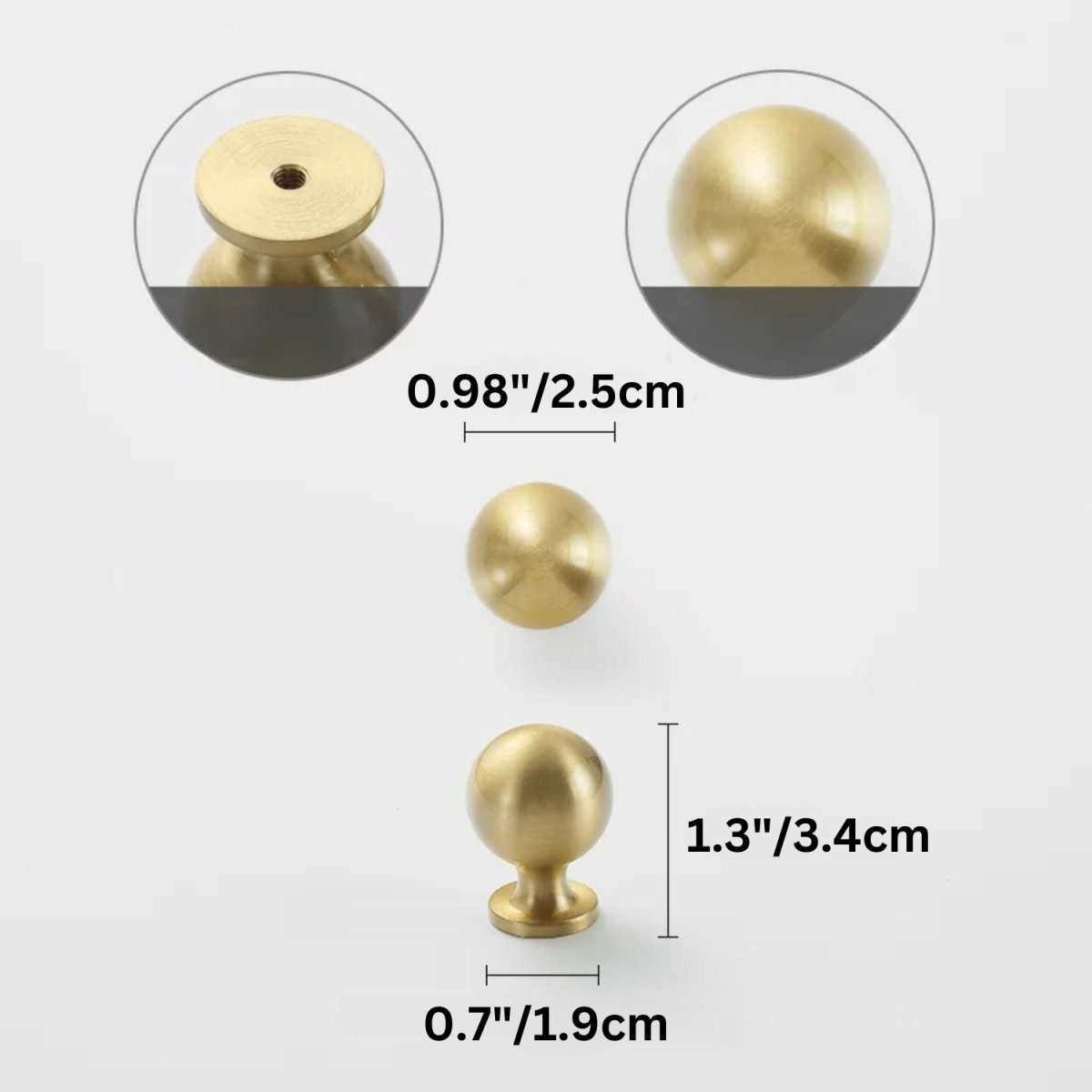 Cabinet Knobs & Drawer Pull Bars, Timeless Kitchen & Dresser Hardware, Comfortable Rounded Grip, Set of 2 in 3 Finishes, 0.7-7.6in