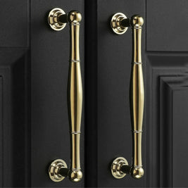 Cabinet Knobs & Drawer Pull Bars, Timeless Kitchen & Dresser Hardware, Comfortable Rounded Grip, Set of 2 in 3 Finishes, 0.7-7.6in