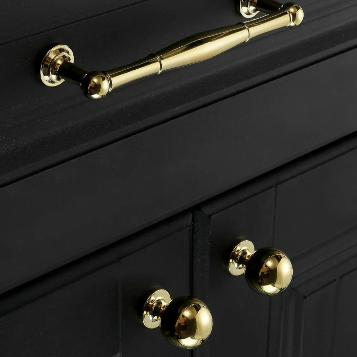 Cabinet Knobs & Drawer Pull Bars, Timeless Kitchen & Dresser Hardware, Comfortable Rounded Grip, Set of 2 in 3 Finishes, 0.7-7.6in