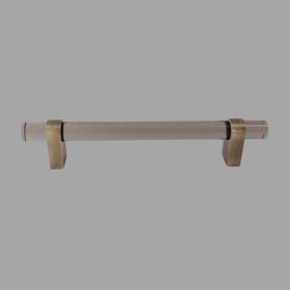 Acrylic & Brass Cabinet Knobs & Drawer Pull Bars, Modern Kitchen & Wardrobe Hardware, Clear or Smoky Gray, Set of 2, 2-12.6in