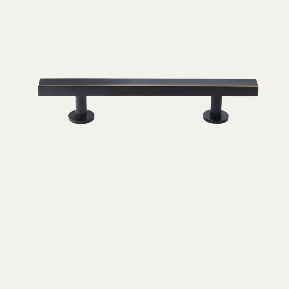 Electroplated Cabinet Knobs & Long Drawer Pulls, Modern Kitchen & Cupboard Hardware, Antique Brass & Distressed Black, Set of 2, 1.9-12.5in
