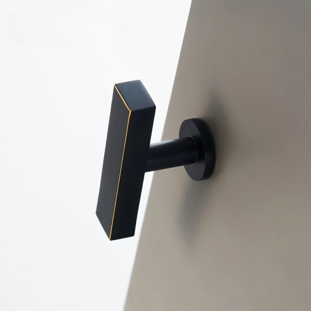 Electroplated Cabinet Knobs & Long Drawer Pulls, Modern Kitchen & Cupboard Hardware, Antique Brass & Distressed Black, Set of 2, 1.9-12.5in