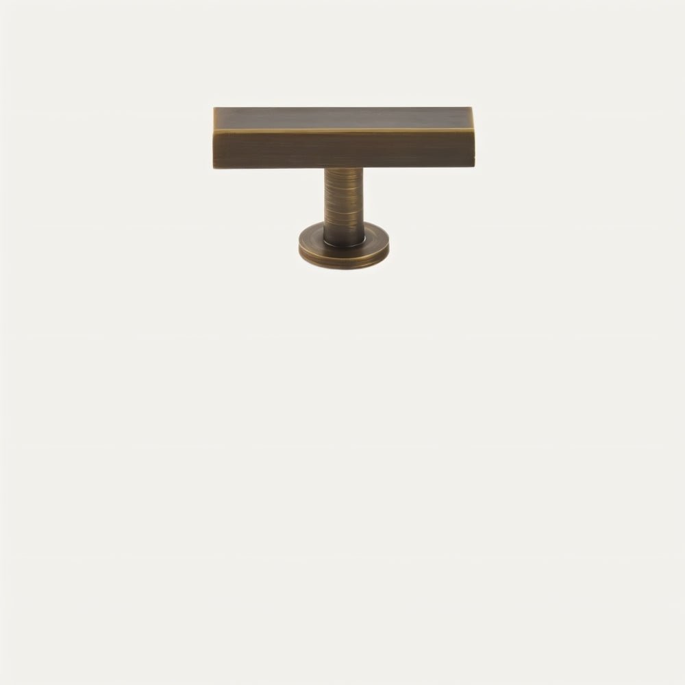Electroplated Cabinet Knobs & Long Drawer Pulls, Modern Kitchen & Cupboard Hardware, Antique Brass & Distressed Black, Set of 2, 1.9-12.5in