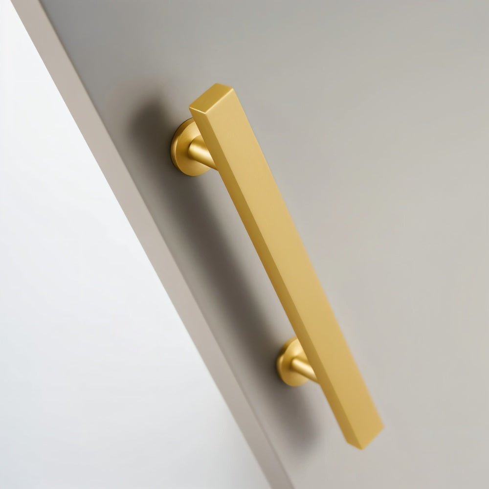 Electroplated Cabinet Knobs & Long Drawer Pulls, Modern Kitchen & Cupboard Hardware, Antique Brass & Distressed Black, Set of 2, 1.9-12.5in