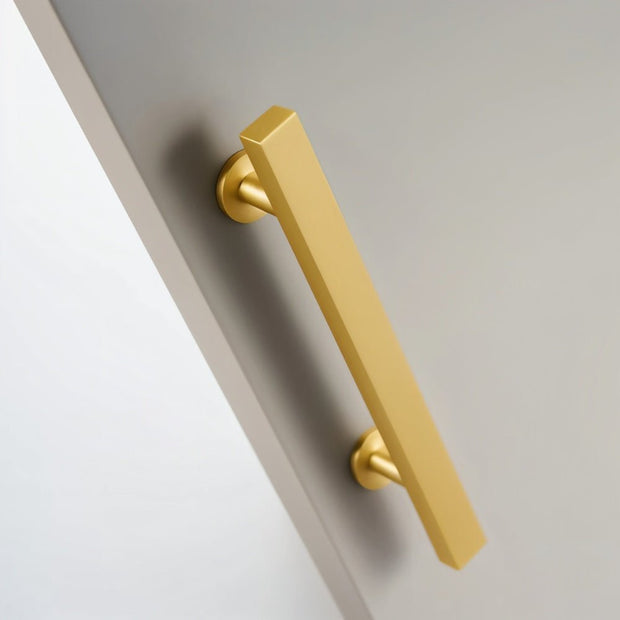 Electroplated Cabinet Knobs & Long Drawer Pulls, Modern Kitchen & Cupboard Hardware, Antique Brass & Distressed Black, Set of 2, 1.9-12.5in