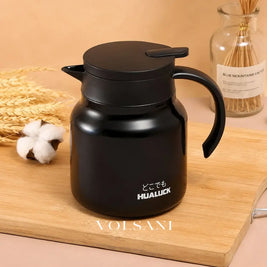 Insulated Teapot with Built-In Infuser Loose Leaf Tea & Coffee Pot Ceramic Lined Stainless Steel 2 Colors 800ml