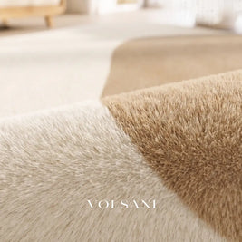 Irregular Plush Area Rug with Pebble Shape Washable Living Room & Bedroom Rug Non Slip Backing 7 Palettes 31-118in