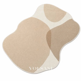 Irregular Plush Area Rug with Pebble Shape Washable Living Room & Bedroom Rug Non Slip Backing 7 Palettes 31-118in