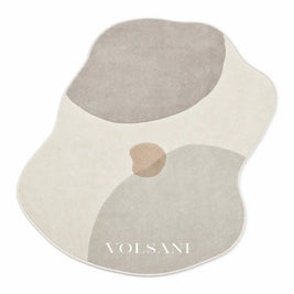 Irregular Plush Area Rug with Pebble Shape Washable Living Room & Bedroom Rug Non Slip Backing 7 Palettes 31-118in