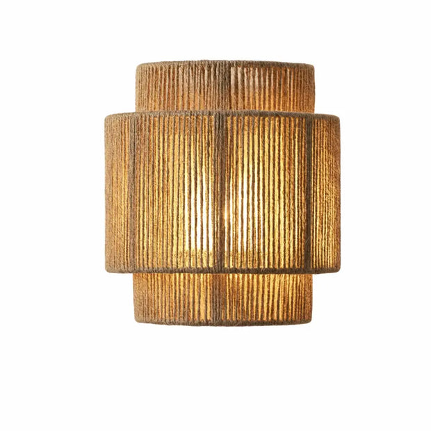 JIRO: Bamboe Wandlamp met Henneptouw - Volsani