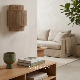 JIRO: Bamboe Wandlamp met Henneptouw - Volsani