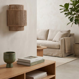 JIRO: Bamboe Wandlamp met Henneptouw