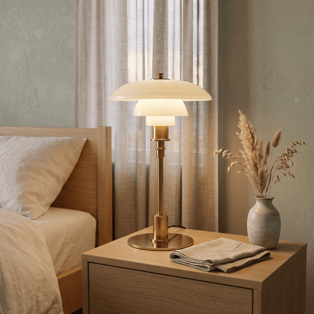 JOLIJN: Paddenstoel Tafellamp – Scandinavisch Design met E27 - Volsani