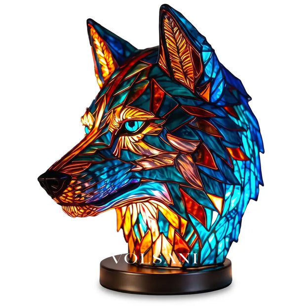 JOOR: LED Dierenlamp – Tafellamp in Glas-in-loodstijl (USB) - Volsani