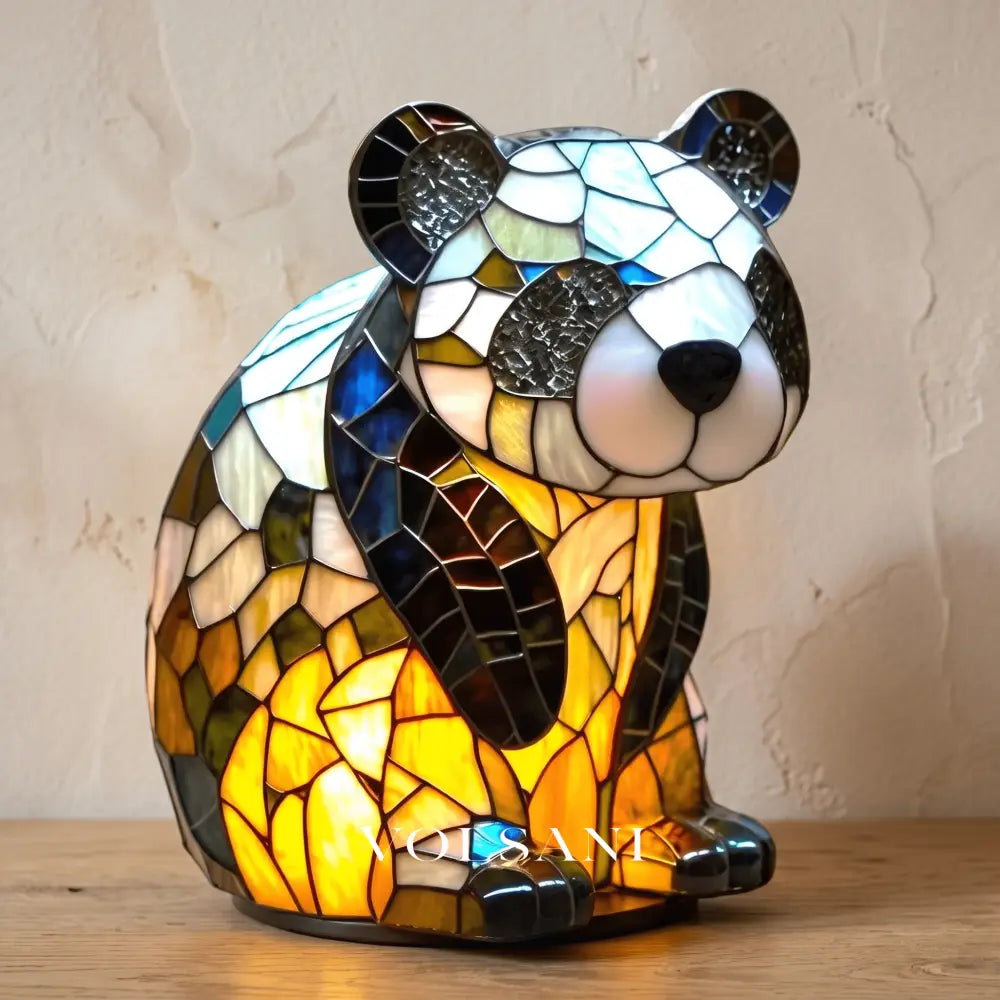JOOR: LED Dierenlamp – Tafellamp in Glas-in-loodstijl (USB) - Volsani