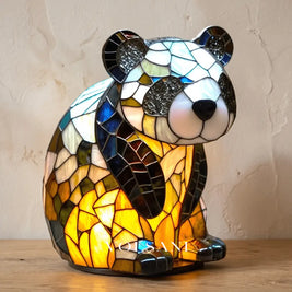 JOOR: LED Dierenlamp – Tafellamp in Glas-in-loodstijl (USB) - Volsani