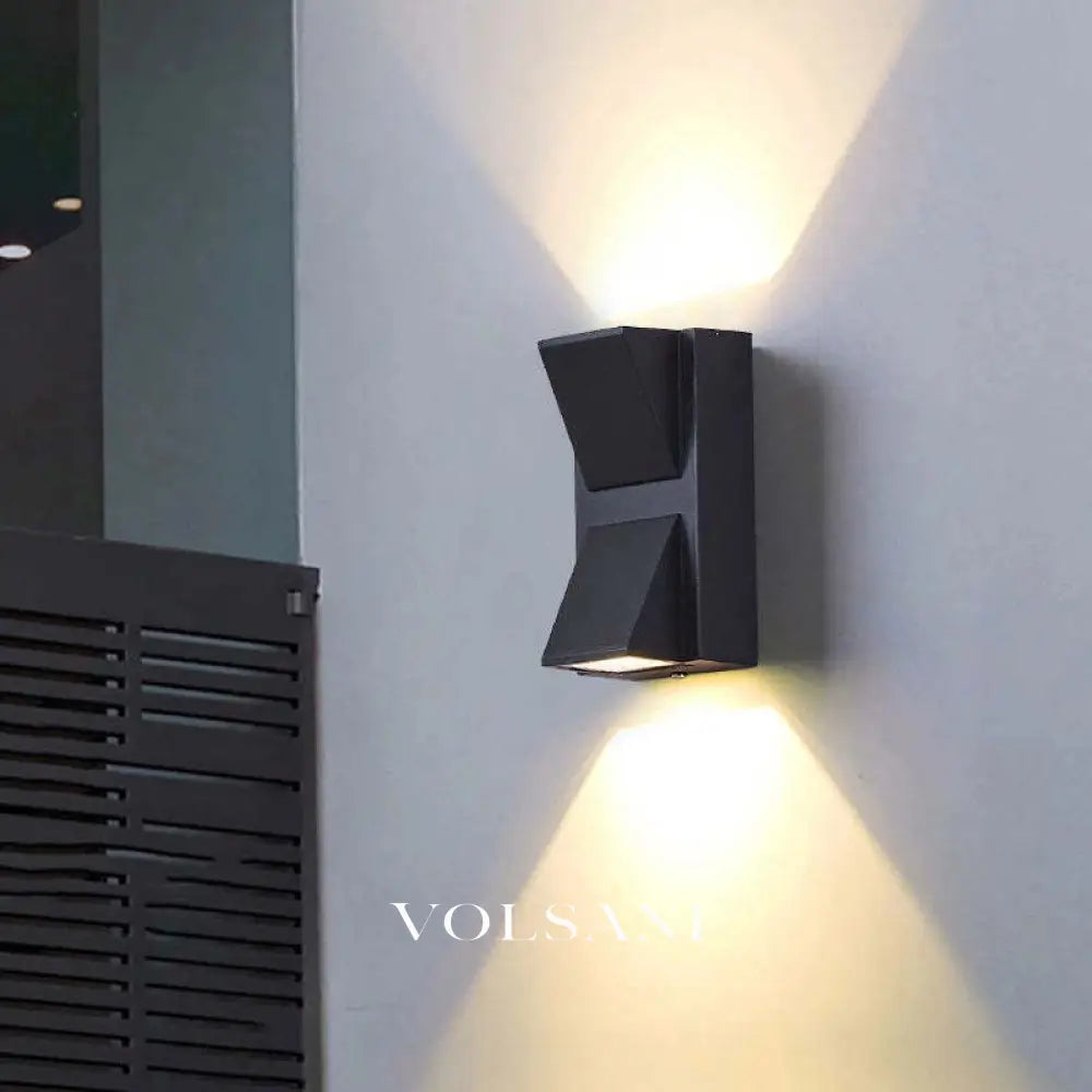 KASPER: Wandlamp Buiten (Zwart Metaal) - Volsani