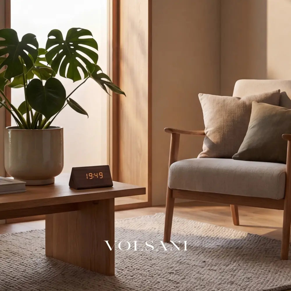KEI: Houten Digitale Wekker - Volsani
