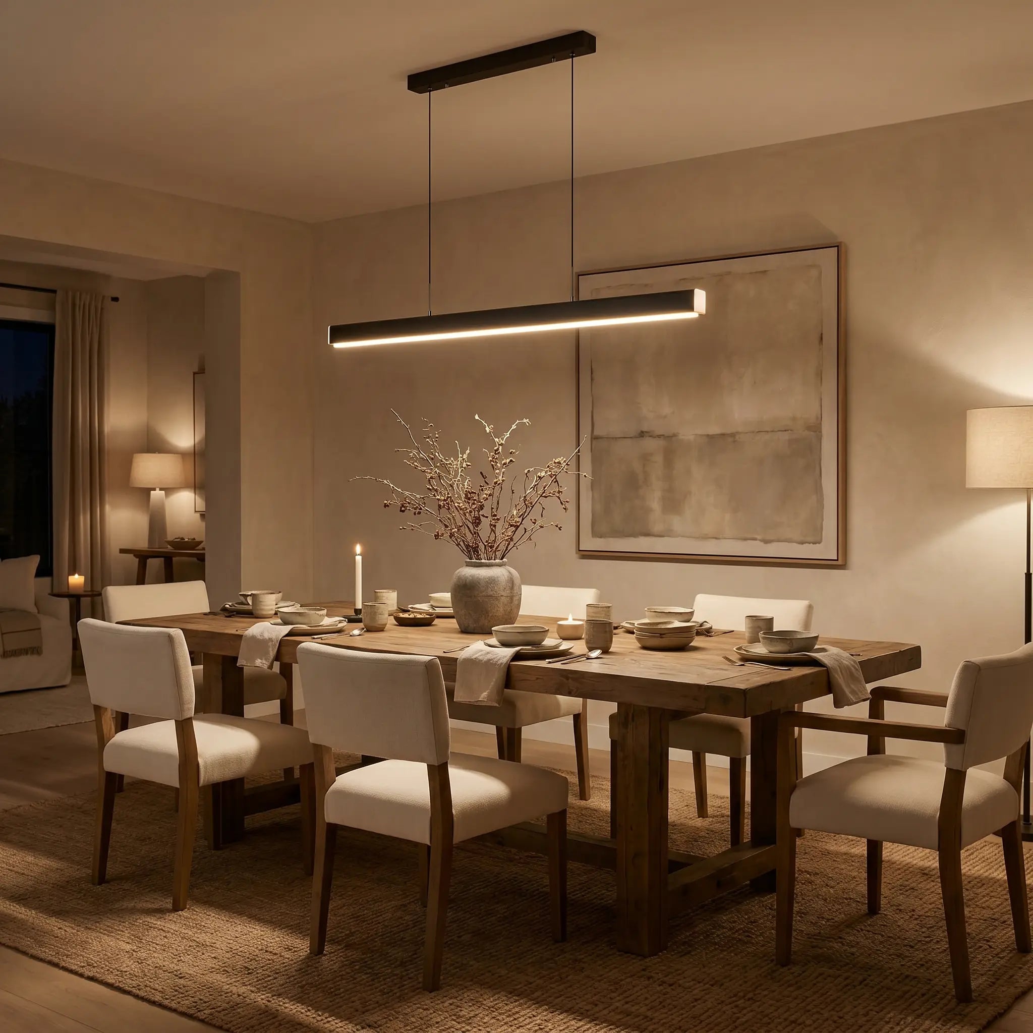 KENTO: Lineaire Hanglamp (Metaal) - Volsani