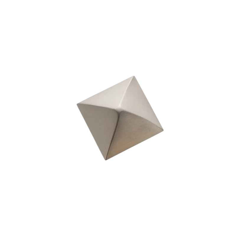 Solid Brass Pyramid Cabinet Knobs, Industrial Kitchen & Wardrobe Hardware, Angular Geometric Form, Set of 2 in 4 Colors, 1.2 x 1.3in