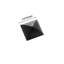 Solid Brass Pyramid Cabinet Knobs, Industrial Kitchen & Wardrobe Hardware, Angular Geometric Form, Set of 2 in 4 Colors, 1.2 x 1.3in