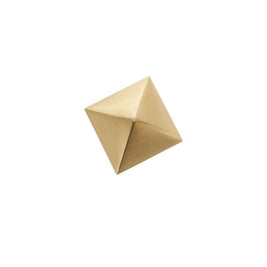 Solid Brass Pyramid Cabinet Knobs, Industrial Kitchen & Wardrobe Hardware, Angular Geometric Form, Set of 2 in 4 Colors, 1.2 x 1.3in