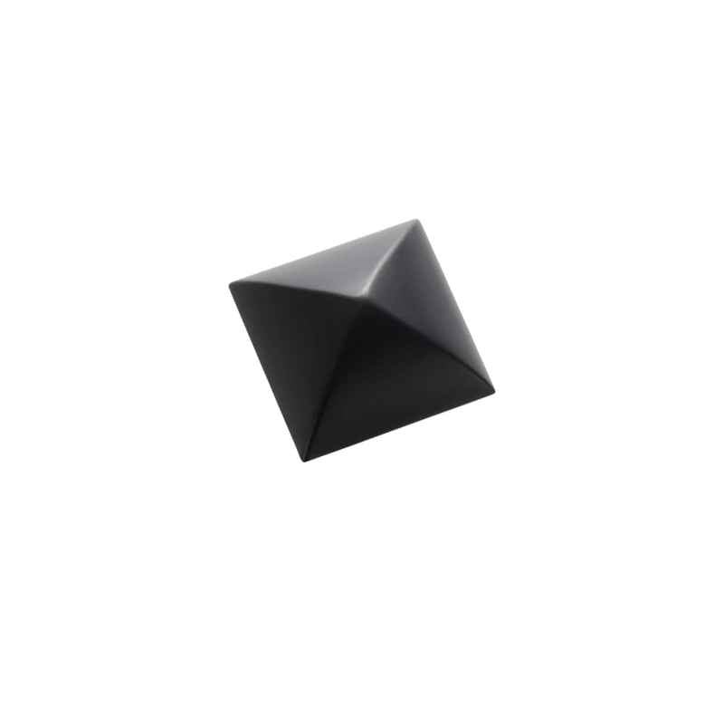 Solid Brass Pyramid Cabinet Knobs, Industrial Kitchen & Wardrobe Hardware, Angular Geometric Form, Set of 2 in 4 Colors, 1.2 x 1.3in