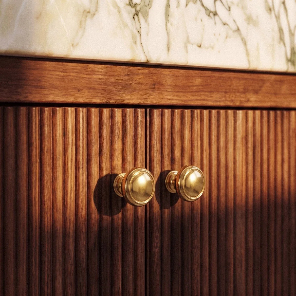 Brass Cabinet Knobs & Drawer Pull Bars, Classic Kitchen & Wardrobe Hardware, Brass Bronze or Chrome Finish, Set of 2, 1.1-6.2in