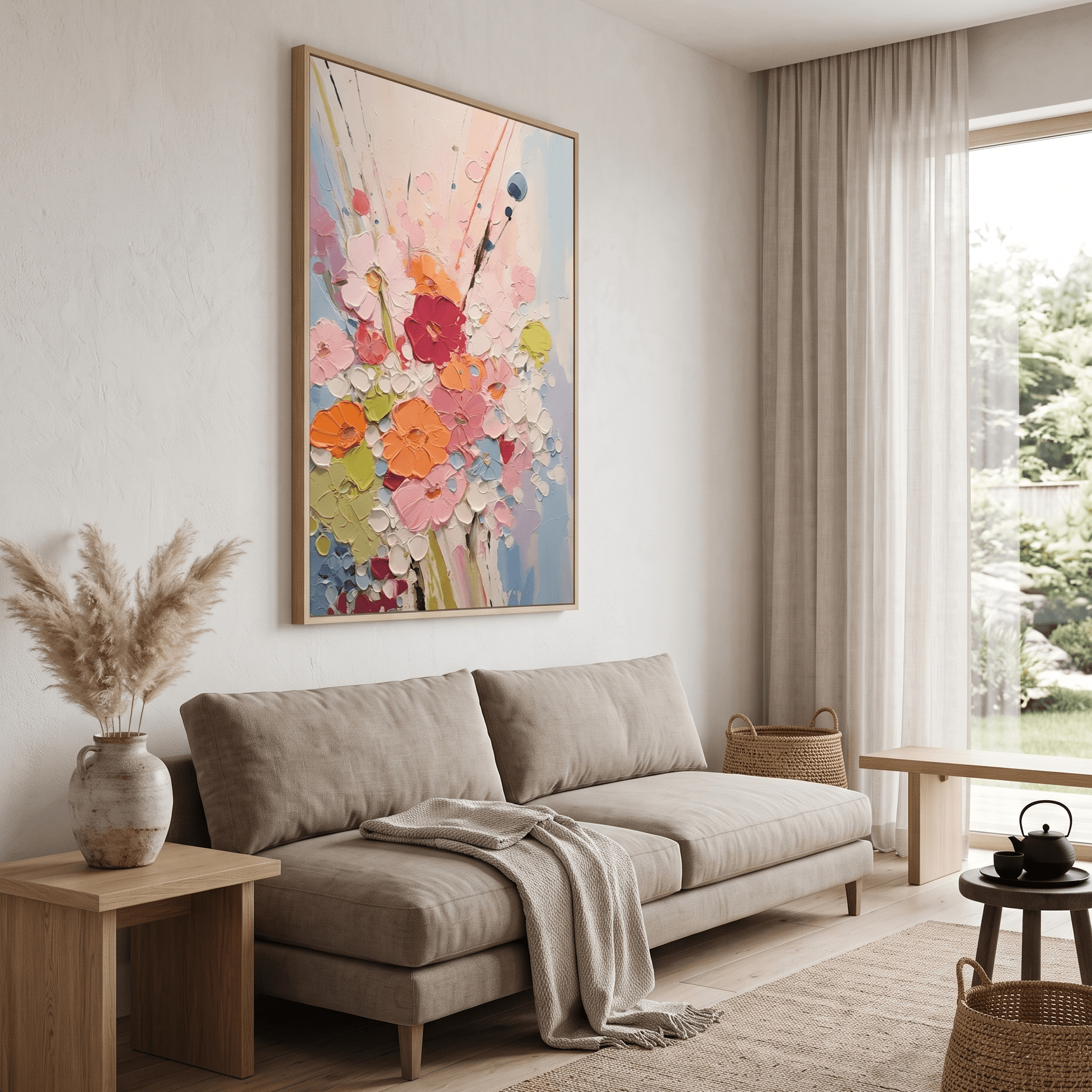 Kleurrijk Bloemenboeket – Abstract Schilderij - Volsani