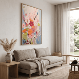 Kleurrijk Bloemenboeket – Abstract Schilderij - Volsani