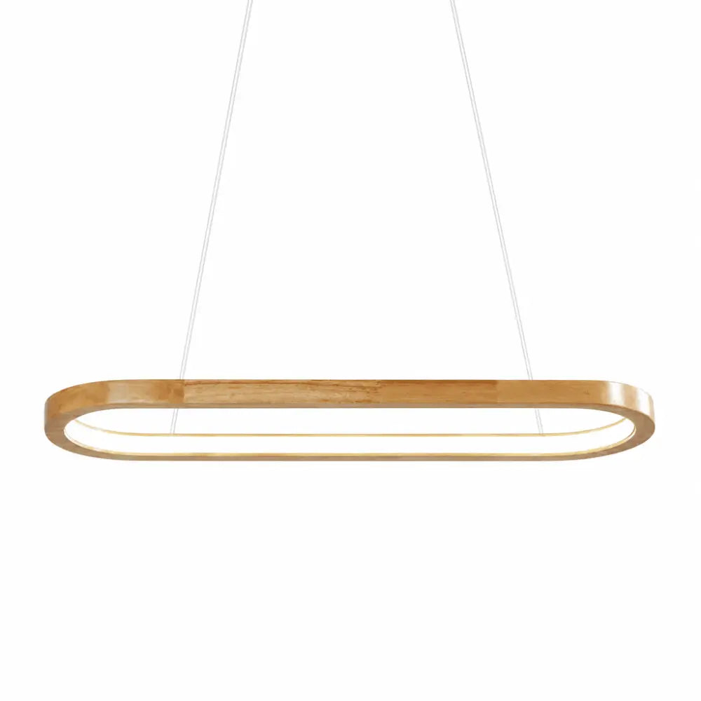 KOEN: Ovale Houten Hanglamp - Volsani