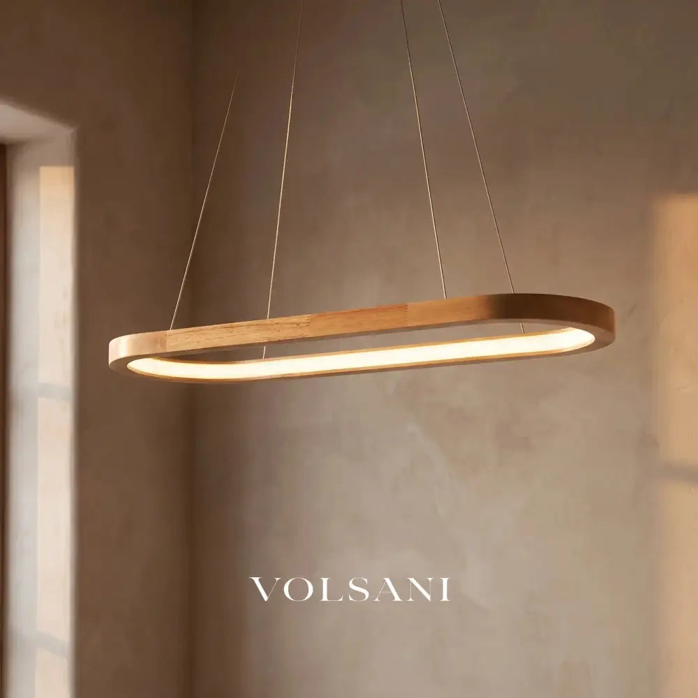 KOEN: Ovale Houten Hanglamp - Volsani