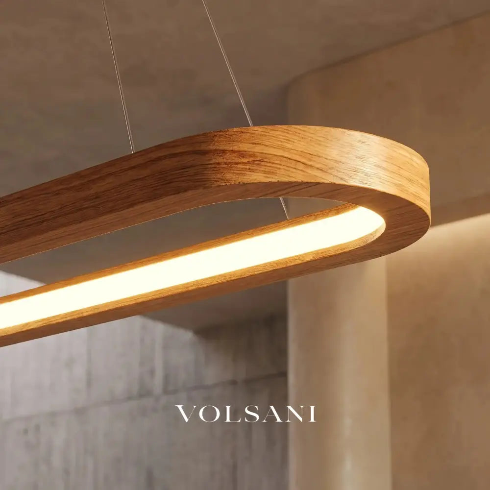 KOEN: Ovale Houten Hanglamp - Volsani